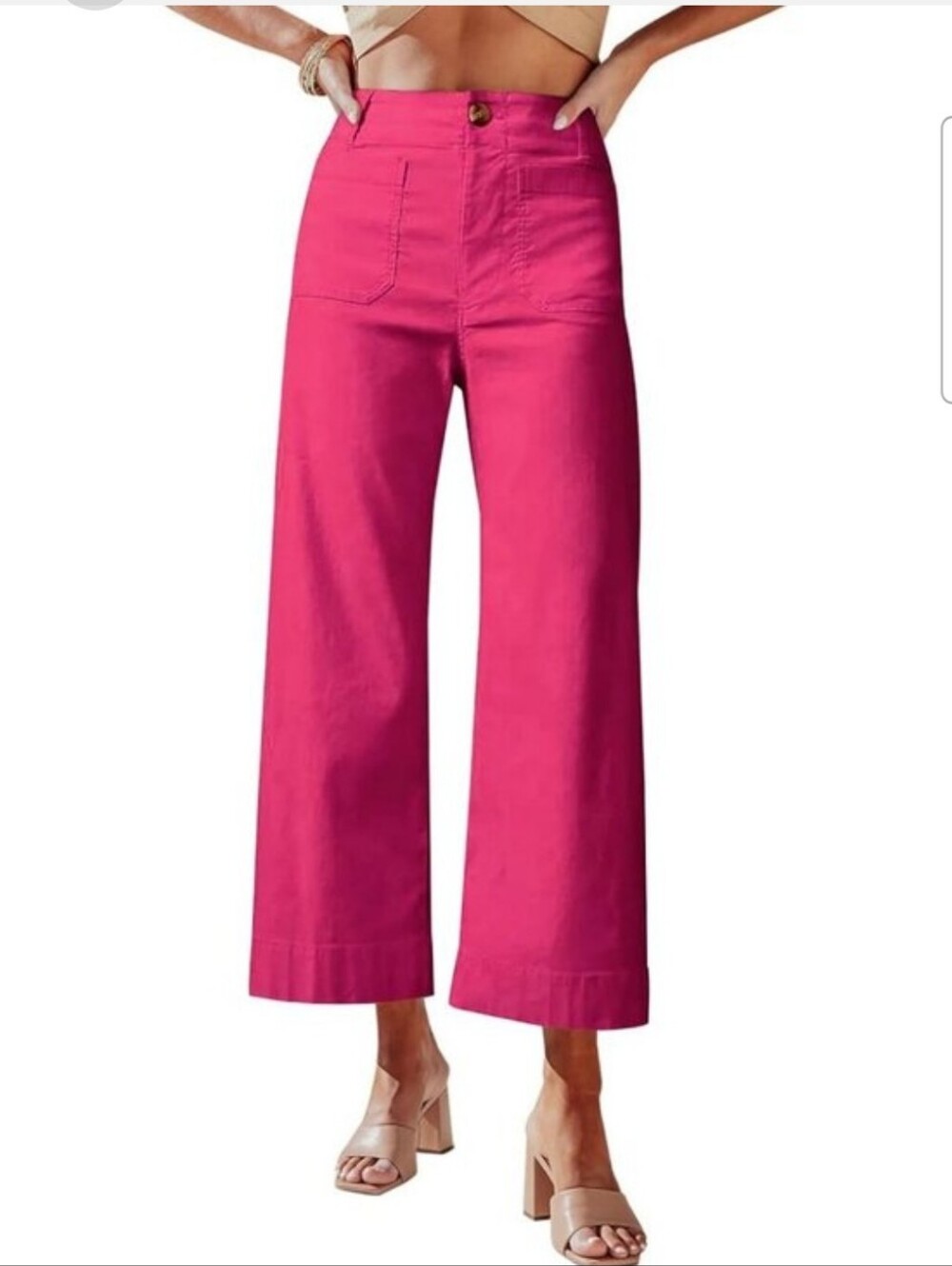 NWT | J. Crew Wide Leg Ankle Pants Fushia Pink Size 26 Waist